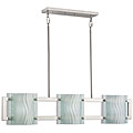 Brushed Nickel 3-light Contemporary Island Light