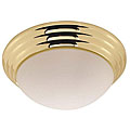 Polished Brass Two-light Flush Mount Ceiling Fixture