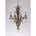 Gilded Bronze Finish 4-light Chandelier  
