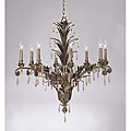 Gilded Bronze Finish 8-light Chandelier