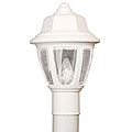 White 1-light Outdoor Post Head Lamp
