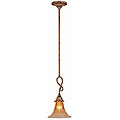 Iron 1-light Gold Leaf Finish Pendant