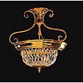 Semi Flush 5-light Polished Brass Finish Chandelier