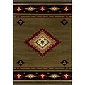 Green/ Black Rug (6'7 x 9'6)