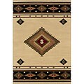 Ivory/ Black Rug (6'7 x 9'6)