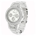 Geneva Platinum Men's CZ-lined Oversized Chronograph Watch