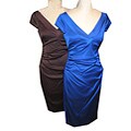 Maggy London Women's Solid Stretch Satin Dress