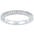 Tacori Platinum 1/4ct TDW Diamond Wheat Engraved Ring (G, VS)