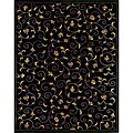 Hand-tufted Cazanova Vines Black Wool Rug (5' x 8')