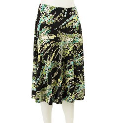 Lily Women's Black/ Green Circle Skirt