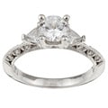 Tacori Platinum CZ and 1/3ct TDW Diamond Ring (G, VS) (Size 6.5)