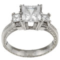 Tacori Platinum CZ and 1/2ct TDW Diamond Engagement Ring (G, VS) (Size 6.5)