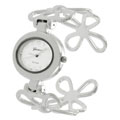 Geneva Platinum Women's Flower Cuff Watch