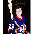 Mike Bossy 'Stick On Fire' Autographed 8x10 Photograph