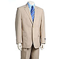 Claudio Morelli Men's Beige Stripe Wool 2-button Suit