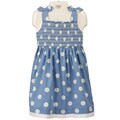 Laura Ashley Toddler Girl's Blue Polka Dot Dress