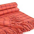 Alpaca Wool 'Cozy Orange' Throw Blanket (Peru)