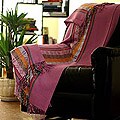 Alpaca Wool 'Highland Orchid' Throw Blanket (Peru)