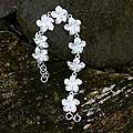 Sterling Silver 'Frangipani' Bracelet (Indonesia)