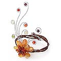 Carnelian and Garnet 'Dream Flower' Wrap Bracelet (Thailand)