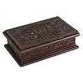 Cedar and Leather 'Sun God' Box (Peru)
