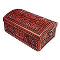 Cedar and Leather 'Sun God' Chest (Peru)