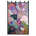 Cotton 'Amethyst Magic' Wall Hanging (India)