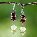 Sterling Silver Garnet 'Wandering Star' Drop Earrings (Thailand)