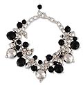 Sterling Silver 'Ritual Adornments' Onyx Beaded Bracelet (Mexico)
