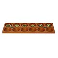 Handmade Sapele Wood 'Dua Korkor' Oware Table Game (Ghana)