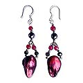 Silver Pearl/ Chalcedony 'Rose Petals' Earrings (Thailand)