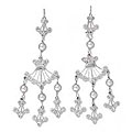 Sterling Silver 'Moonlit Fans' Pearl Chandelier Earrings (Mexico)