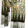 Silk 'Brown Paradise' Batik Scarf (Indonesia)