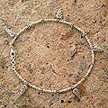 Sterling Silver 'Spring Leaves' Anklet (India)