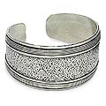 Sterling Silver 'Sands of Time' Cuff Bracelet (Thailand)