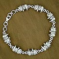 Sterling Silver 'Lucky Elephants' Link Bracelet (India)