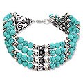 Sterling Silver 'Enchanted' Wristband Bracelet (India)