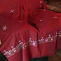 Wine Red 'Celebration of Life' Throw Blanket (India)