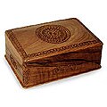 Walnut 'Exotic Radiance' Jewelry Box (India)