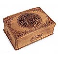 'Hypnotic Tree' Walnut Jewelry Box (India)