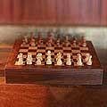 Wood 'Classic' Chess and Backgammon Set (India)