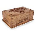 Wood 'Florid Cameo' Jewelry Box (India)