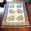 Peruvian 'Floral Bud' Wool Rug (6' x 8')