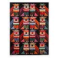 Wool 'Bright Night Owls' Tapestry (Peru)