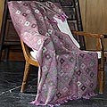 Wool 'Diamond Bloom' Throw Blanket (India)
