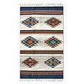 Mexican 'Blue Diamond Diversity' Zapotec Wool Rug (2' x 3')