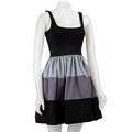 Necessary Objects Junior's Colorblock Babydoll Dress