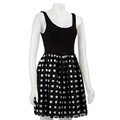 Necessary Objects Junior's Check Babydoll Dress