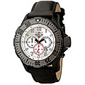 Invicta Men's 'Invicta II' Chronograph Black Leather Strap Watch