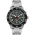 Seiko Men's Chronograph Stainless Steel Black Watch